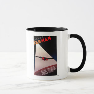 Farman Airlines Farman 300 Monoplane Promo Poster Tasse