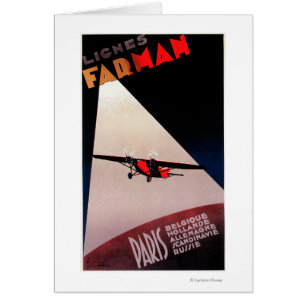 Farman Fluglinien Farman 300 Eindeckerpromo-Plakat