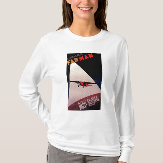 Farman Fluglinien Farman 300 Eindeckerpromo-Plakat T-Shirt (Vorderseite)