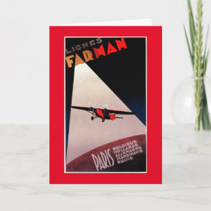 Farman Fluglinien Farman 300 Eindeckerpromo-Posten Feiertagskarte