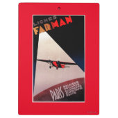 Farman Fluglinien Farman 300 Eindeckerpromo-Posten Klemmbrett (Rückseite)