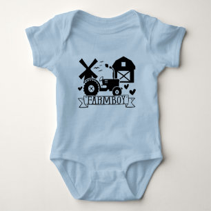 Farmboy Baby Bodysuit Baby Strampler