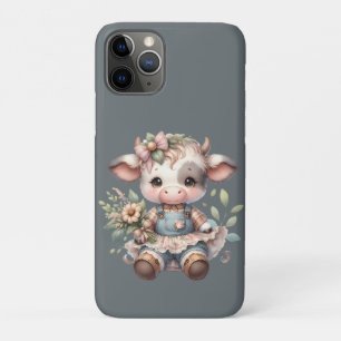Farmcore Kawaii Kalb im vintage Blumenkleid Case-Mate iPhone Hülle