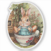 Farmcore Ramen Bunny Aufkleber (Vorderseite)