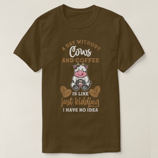Farmer Coffee Cow  T-Shirt (Design vorne)