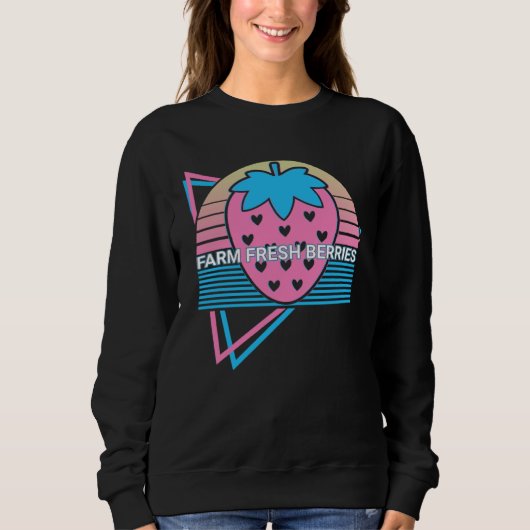 Farmer Farming Retro Farm Fresh Berries Sweatshirt (Vorderseite)