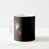 Farmer Ghost Tractor Pumpkin Soky Season Halloween Kaffeetasse (Vorderseite Links)