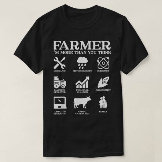 Farmer Gift Idea Farming Agriculture Patriotic Far T-Shirt (Design vorne)
