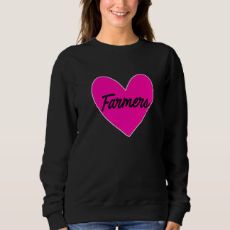 Farmer Herz Grafik Kuh Bauer Landwirtschaft Trakto Sweatshirt