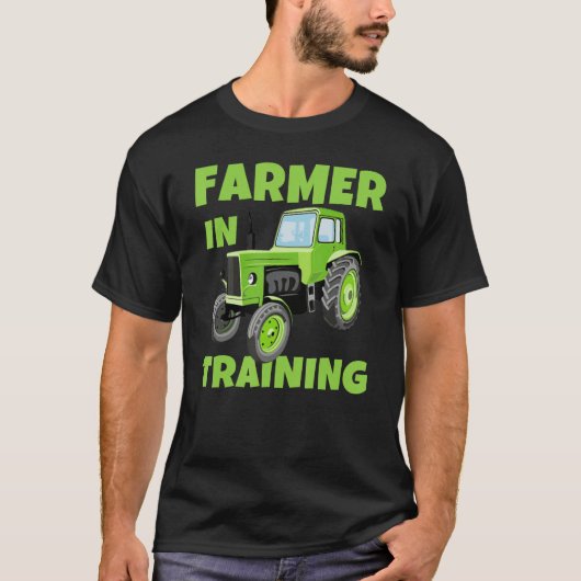 Farmer In Training Tractors Driver Strongman Vehi T-Shirt (Vorderseite)