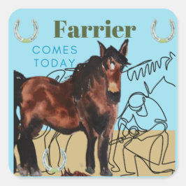 Farmer kommt heute quadratischer aufkleber