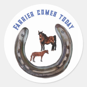 Farmer kommt heute runder aufkleber