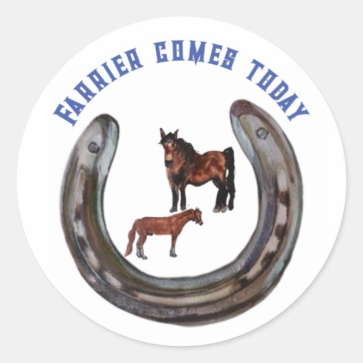 Farmer kommt heute runder aufkleber (Vorderseite)