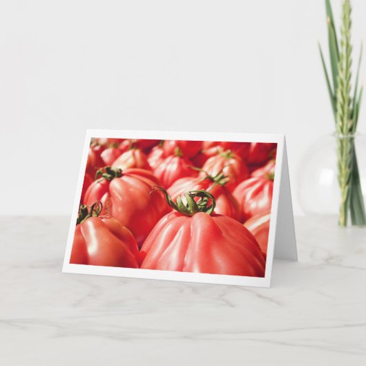 Farmer Markt Red Tomato Fotografie Küche Karte (Vorderseite)