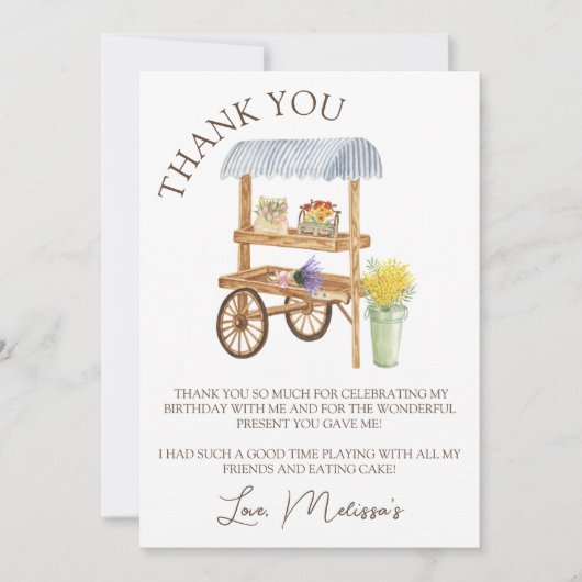 Farmer’s Market Thank You Card Einladung (Vorderseite)