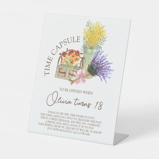 Farmer’s Market Time Capsule Sign Sockelschild (Vorderseite)