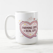 Farmer Sims größer als echtes Leben Herz Konsole  Kaffeetasse (Links)