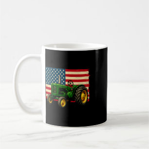 Farmer Traktor USA-Flagge 4. Juli Kaffeetasse