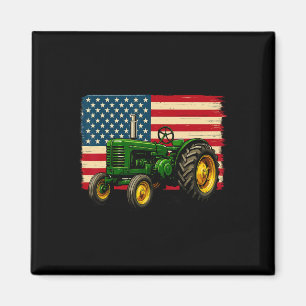 Farmer Traktor USA-Flagge 4. Juli Magnet