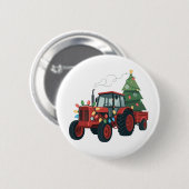 Farmer Traktor Weihnachtsbeleuchtung Traktor Weihn Button (Vorne & Hinten)