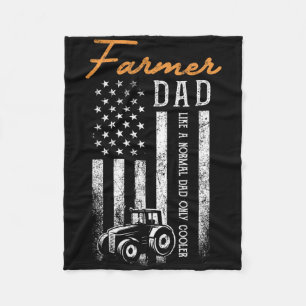 Farmer Traktoren USA Amerikanische Flagge Patrioti Fleecedecke