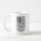 Farmer USA Flag Distressed design Kaffeetasse (Links)