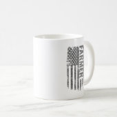 Farmer USA-Flagge im Distressed-Design Kaffeetasse (VorderseiteRechts)
