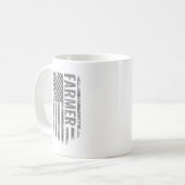 Farmer USA-Flagge im Distressed-Design Kaffeetasse (Vorderseite Links)