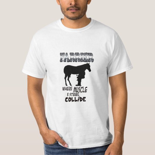 Farmer, wo Muskel und Stahl zusammenstoßen T-Shirt (Vorderseite)
