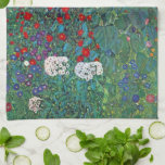 Farmergarden w Sonnenblume von Klimt, Vintage Blum Küchentuch<br><div class="desc">Der Bauerngarten mit Sonnenblume (1905/06) von Gustav Klimt ist ein Vintages Viktorianisches Zeita Symbolismus kunstvolle Blumenmalerei. Eine Naturlandschaft mit einer Vielfalt an Blume und Sonnenblumen in einem Garten auf einem Bauernhof. Über den Künstler: Gustav Klimt (1862-1918) war ein österreichischer Symbolik-Maler und einer der prominentesten Mitglieder der Wiener Jugendstil-Bewegung.</div>