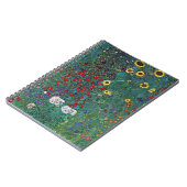 Farmergarden w Sonnenblume von Klimt, Vintage Blum Notizblock (Linke Seite)