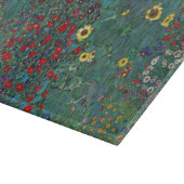 Farmergarden w Sonnenblume von Klimt, Vintage Blum Schneidebrett (Ecke)