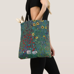 Farmergarden w Sonnenblume von Klimt, Vintage Blum Tasche