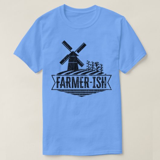 Farmerish Funny Farms Bauer Traktor Tiere Gra T-Shirt (Design vorne)