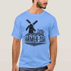 Farmerish Funny Farms Bauer Traktor Tiere Gra T-Shirt