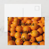 Farmermarkt Frisches Orangen Postkarte (Vorne/Hinten)