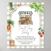 Farmers Locally Grown Shower Diaper Raffle Sign Poster (Vorne)