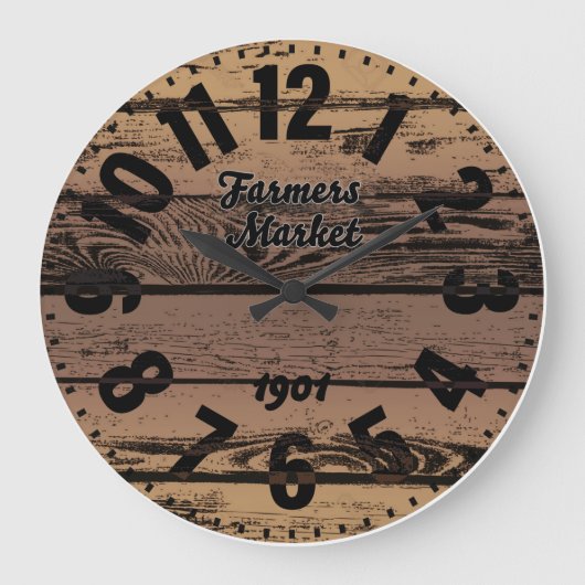 Farmers Market Antique Large Clock Große Wanduhr (Vorderseite)