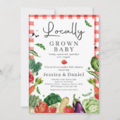 Farmers Market Baby Shower Locally Grown Baby Einladung (Vorderseite)