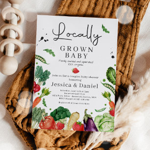 Farmers Market Baby Shower Locally Grown Baby Einladung