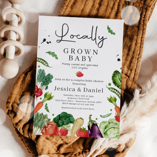 Farmers Market Baby Shower Locally Grown Baby Einladung