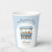 Farmers Market Boy Baby Shower Pappbecher (Rückseite)
