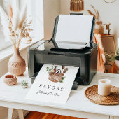 Farmers Market Bridal Shower Favor Table Sign Poster