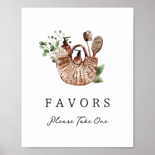 Farmers Market Bridal Shower Favor Table Sign Poster (Vorne)