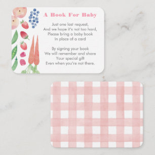 Farmers Market Bring A Book Baby Shower für Mädche Begleitkarte