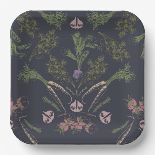 Farmers Market Chalkboard Pappteller (Vorderseite)