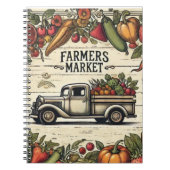 Farmers Market Classic Notizbuch | Boho Rustikal Notizblock (Vorderseite)