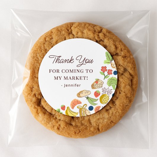 Farmers Market Farm Fresh Birthday  Runder Aufkleber
