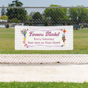 Farmers Market Farm Stand handgezeichnet CUSTOM Banner