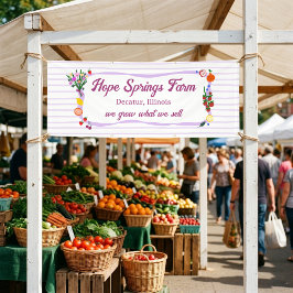 Farmers Market Farm Stand handgezeichnet CUSTOM  Banner